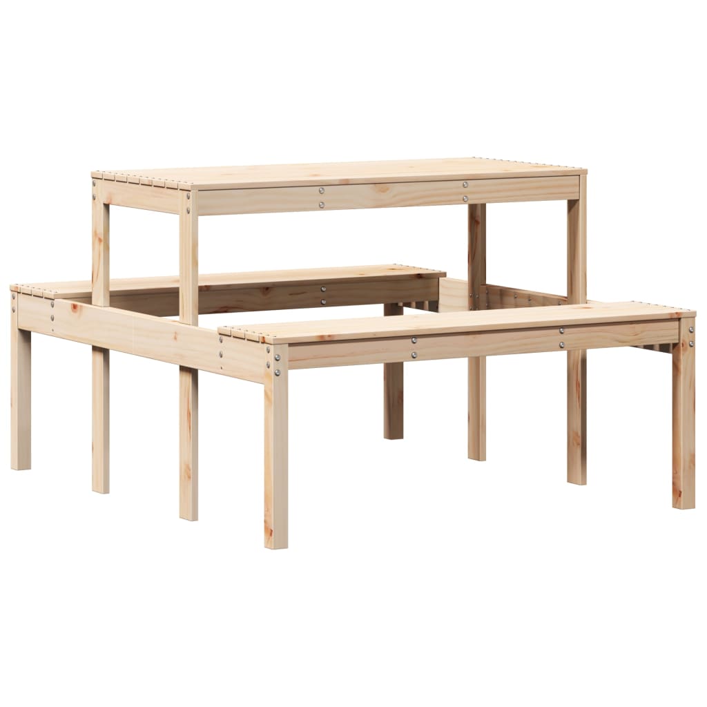 Picknicktafel 110x134x75 cm massief grenenhout is nu te koop bij PeponiXL, paradijselijk wonen!