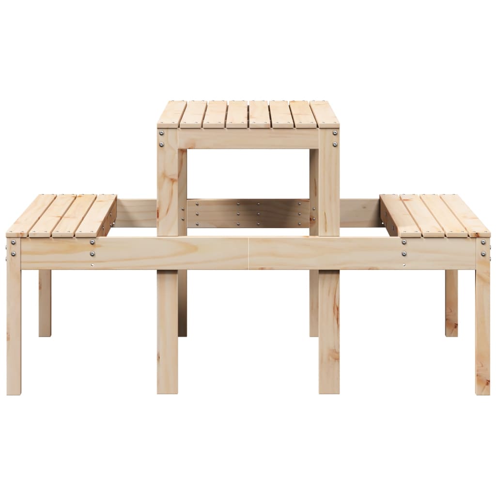 Picknicktafel 110x134x75 cm massief grenenhout is nu te koop bij PeponiXL, paradijselijk wonen!