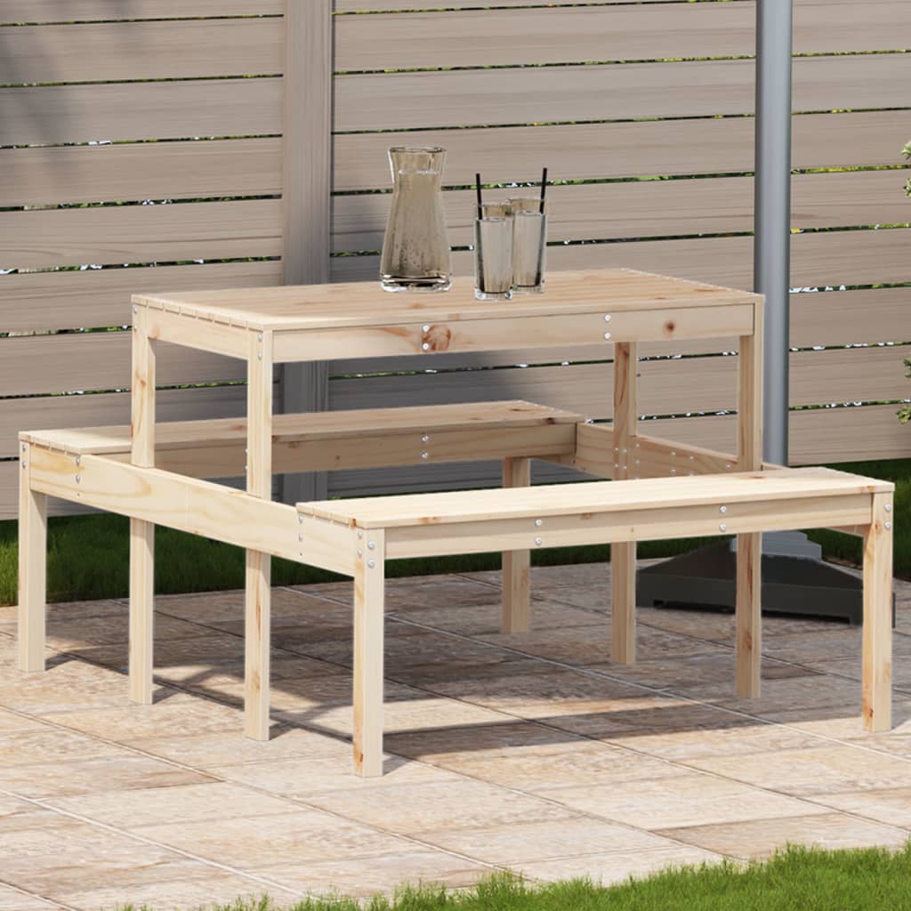 Picknicktafel 110x134x75 cm massief grenenhout is nu te koop bij PeponiXL, paradijselijk wonen!