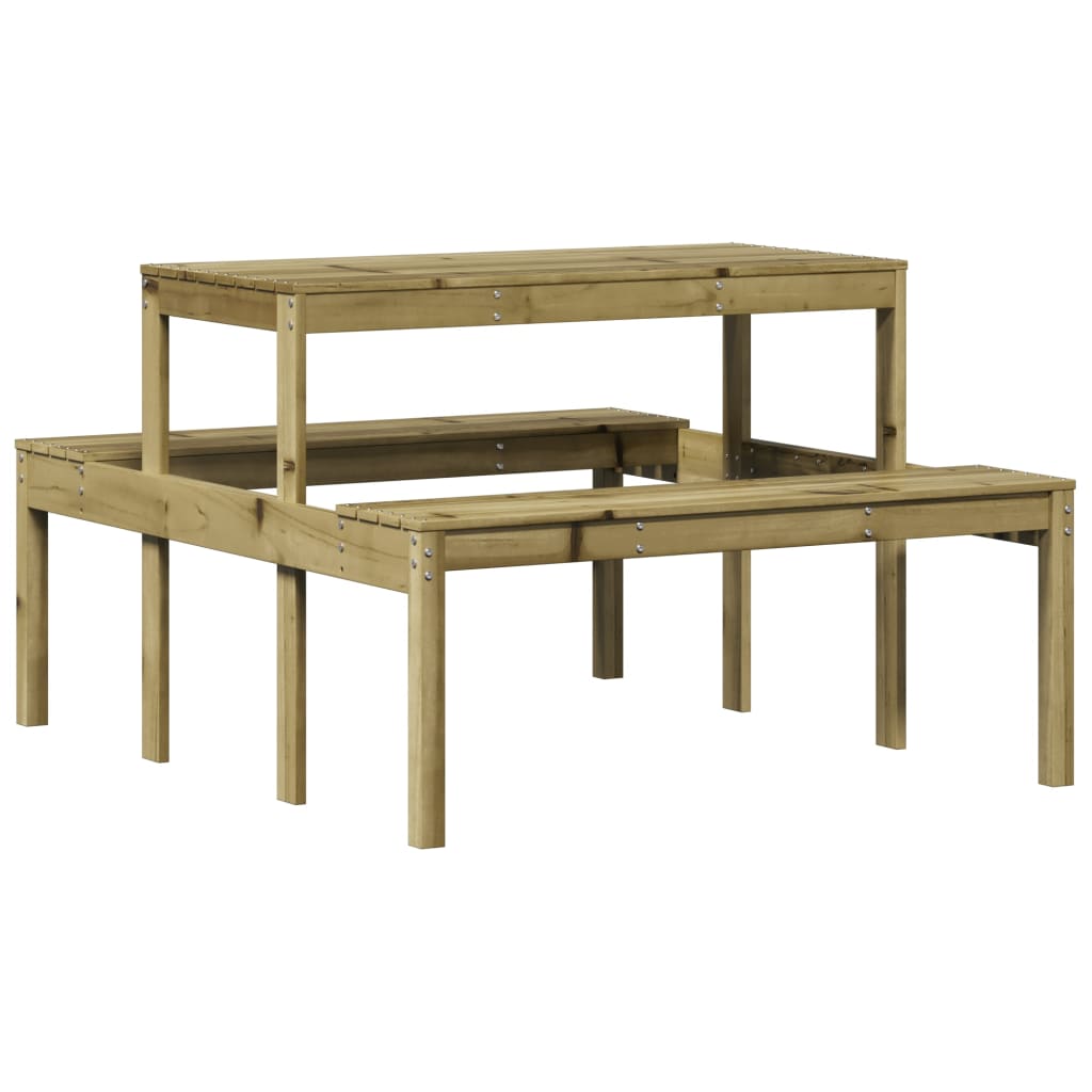 Picknicktafel 110x134x75 cm geïmpregneerd grenenhout is nu te koop bij PeponiXL, paradijselijk wonen!