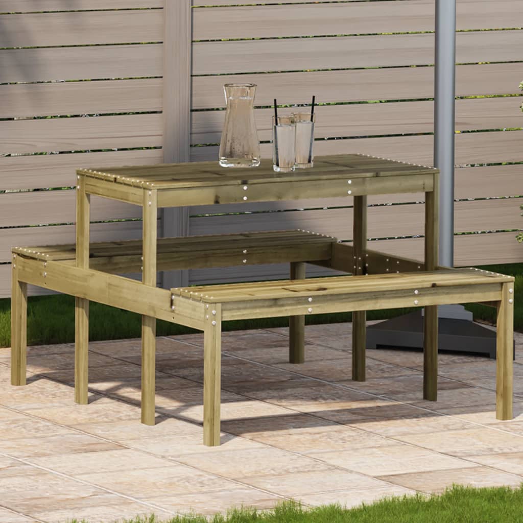 Picknicktafel 110x134x75 cm geïmpregneerd grenenhout is nu te koop bij PeponiXL, paradijselijk wonen!