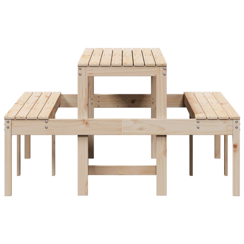 Picknicktafel 160x134x75 cm massief grenenhout is nu te koop bij PeponiXL, paradijselijk wonen!
