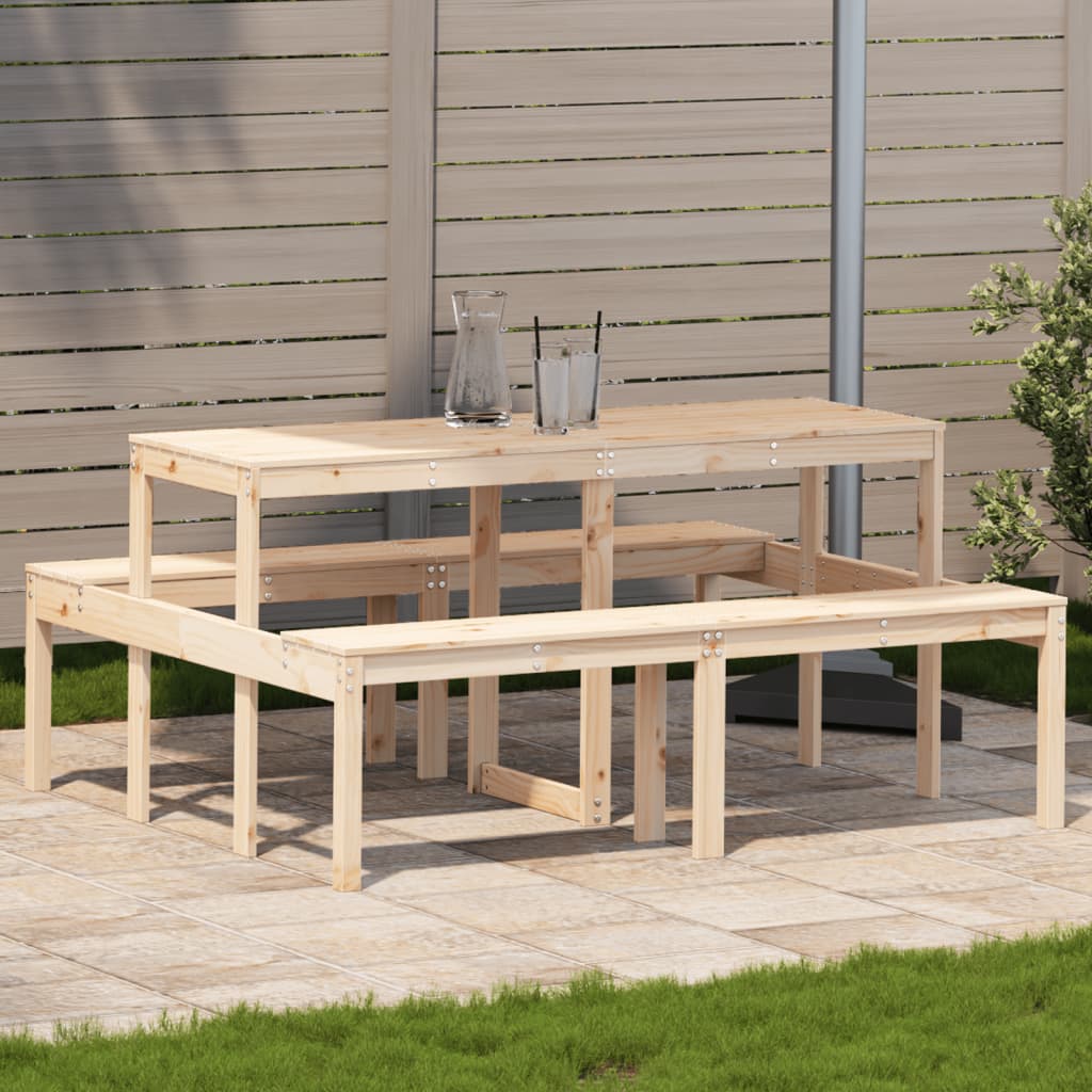 Picknicktafel 160x134x75 cm massief grenenhout is nu te koop bij PeponiXL, paradijselijk wonen!