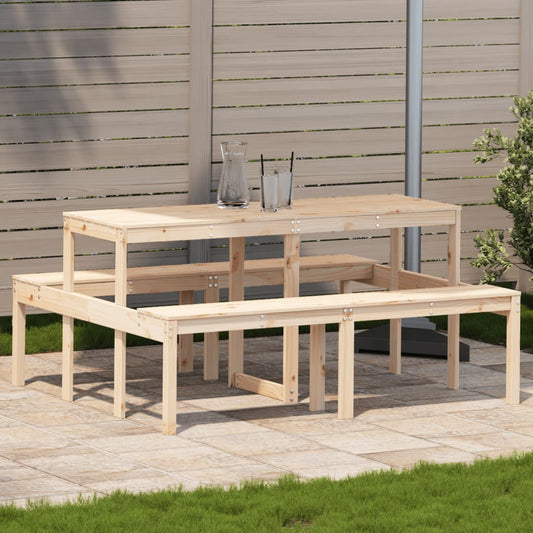 Picknicktafel 160x134x75 cm massief grenenhout is nu te koop bij PeponiXL, paradijselijk wonen!
