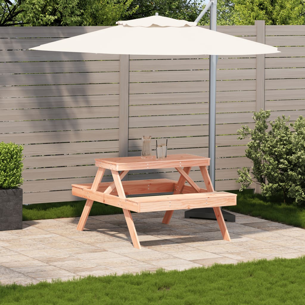 Picknicktafel 105x134x75 cm massief douglashout is nu te koop bij PeponiXL, paradijselijk wonen!