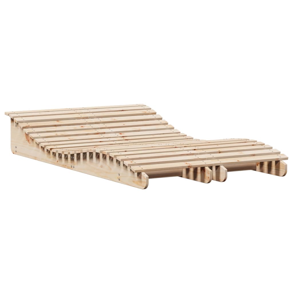 Ligbedden 2 st 205x60x31,5 cm massief grenenhout is nu te koop bij PeponiXL, paradijselijk wonen!