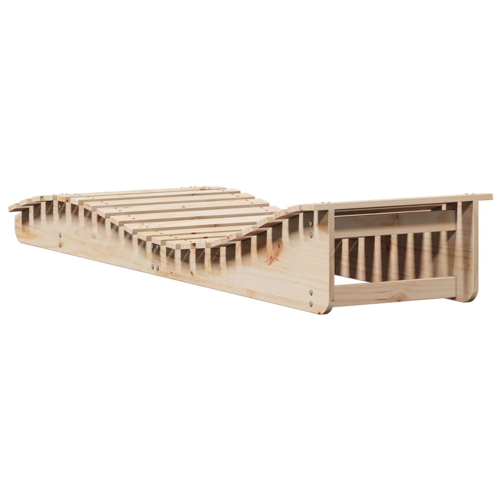 Ligbedden 2 st 205x60x31,5 cm massief grenenhout is nu te koop bij PeponiXL, paradijselijk wonen!