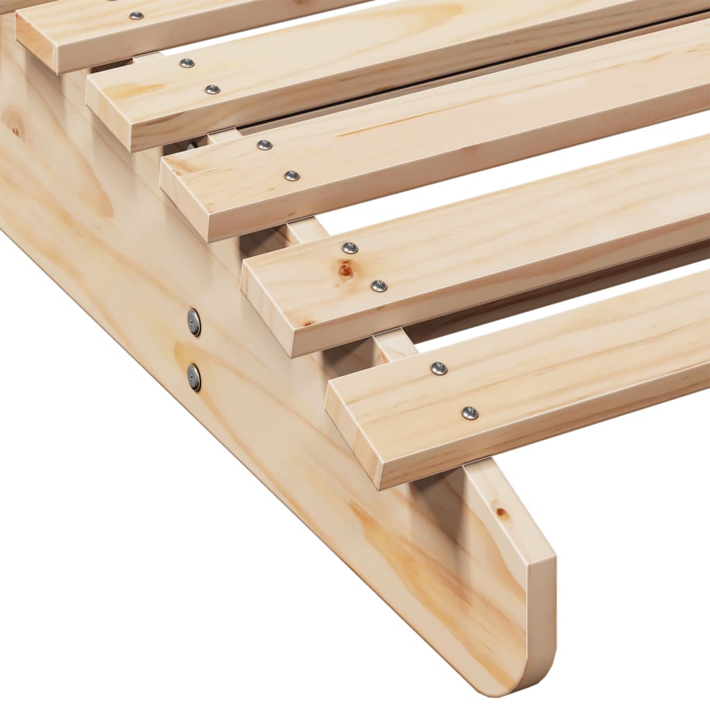 Ligbedden 2 st 205x60x31,5 cm massief grenenhout is nu te koop bij PeponiXL, paradijselijk wonen!