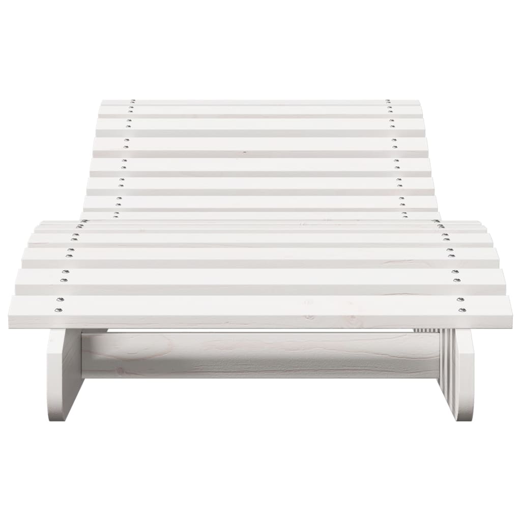 Ligbed 205x60x31,5 cm massief grenenhout wit is nu te koop bij PeponiXL, paradijselijk wonen!