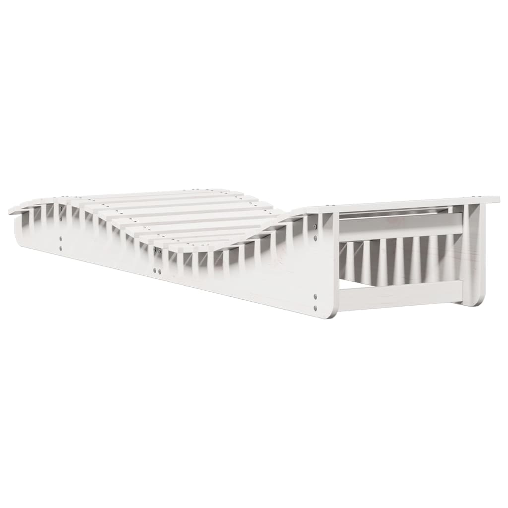 Ligbed 205x60x31,5 cm massief grenenhout wit is nu te koop bij PeponiXL, paradijselijk wonen!