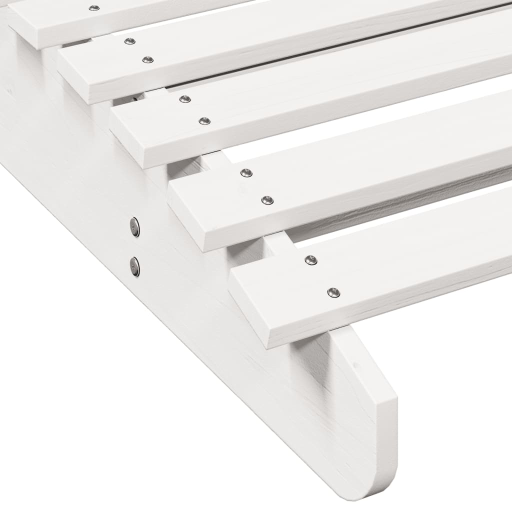 Ligbed 205x60x31,5 cm massief grenenhout wit is nu te koop bij PeponiXL, paradijselijk wonen!