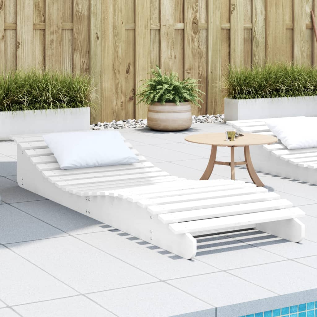 Ligbed 205x60x31,5 cm massief grenenhout wit is nu te koop bij PeponiXL, paradijselijk wonen!
