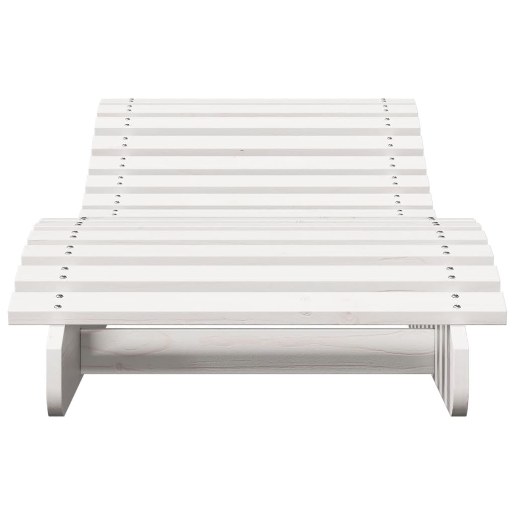 Ligbedden 2 st 205x60x31,5 cm massief grenenhout wit is nu te koop bij PeponiXL, paradijselijk wonen!