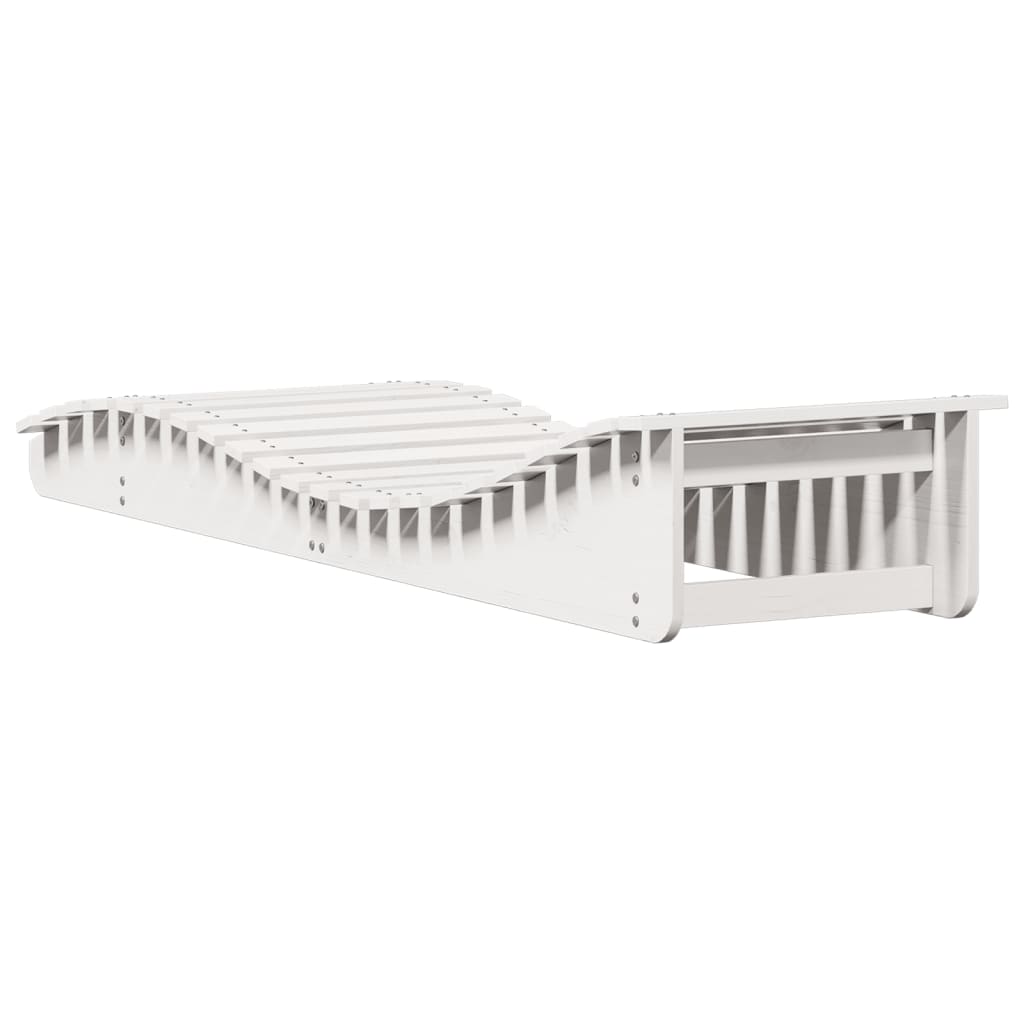 Ligbedden 2 st 205x60x31,5 cm massief grenenhout wit is nu te koop bij PeponiXL, paradijselijk wonen!