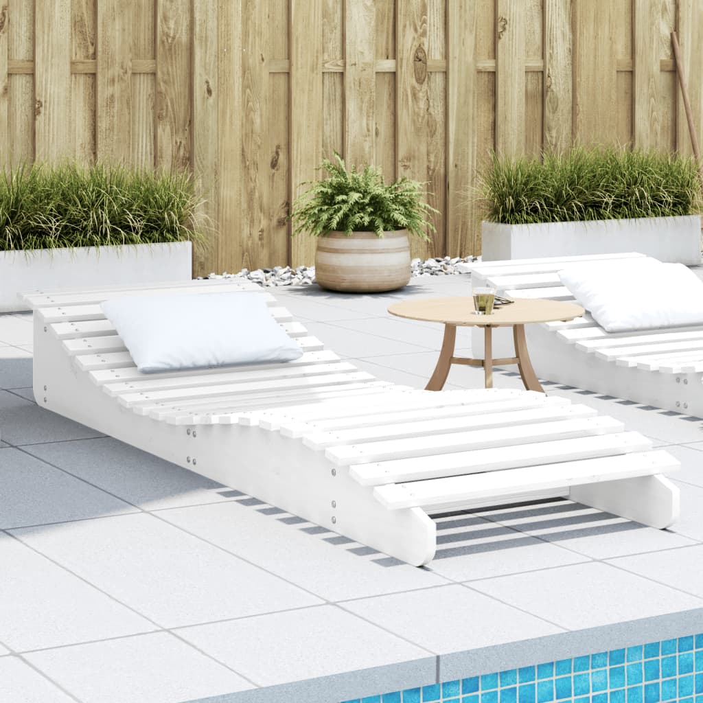 Ligbed 205x70x31,5 cm massief grenenhout wit is nu te koop bij PeponiXL, paradijselijk wonen!