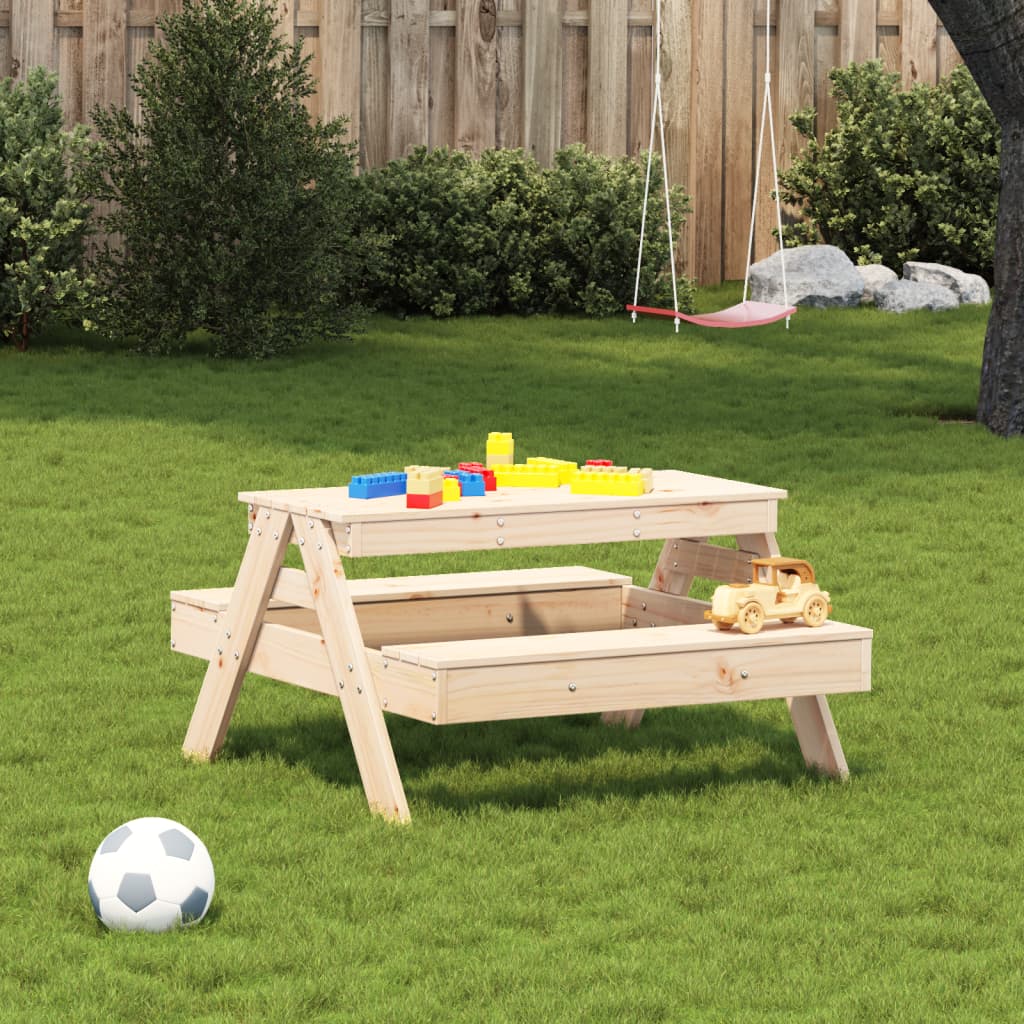 Picknicktafel voor kinderen 88x97x52 cm massief grenenhout is nu te koop bij PeponiXL, paradijselijk wonen!