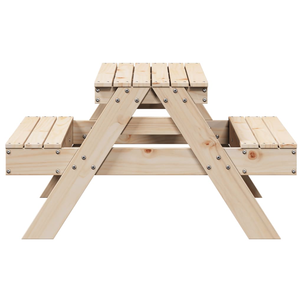 Picknicktafel voor kinderen 88x97x52 cm massief grenenhout is nu te koop bij PeponiXL, paradijselijk wonen!