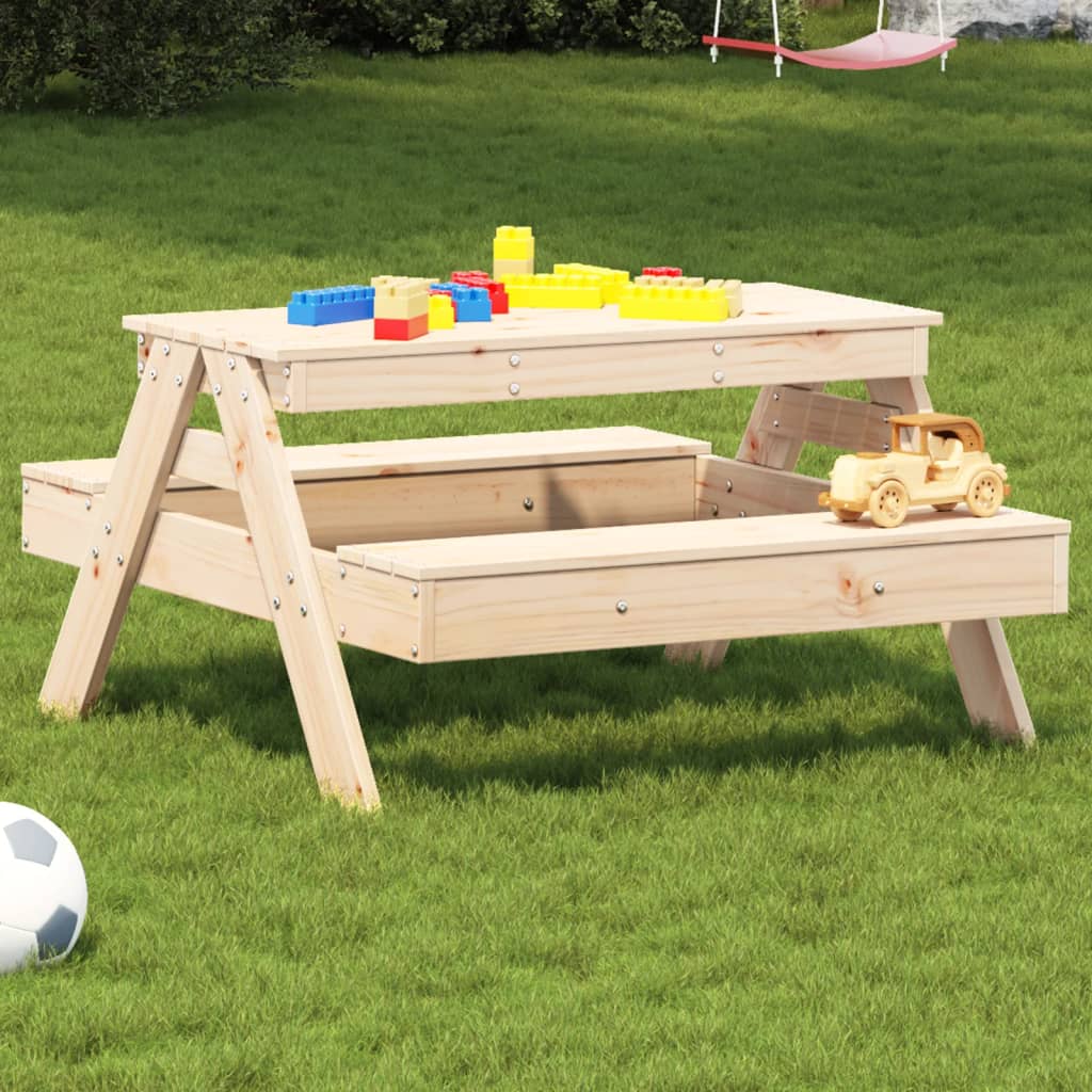 Picknicktafel voor kinderen 88x97x52 cm massief grenenhout is nu te koop bij PeponiXL, paradijselijk wonen!