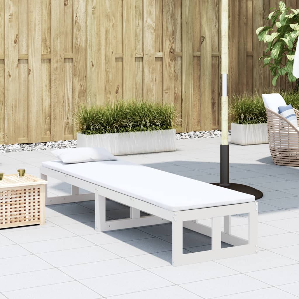 Tuinbank verlengbaar massief grenenhout wit is nu te koop bij PeponiXL, paradijselijk wonen!