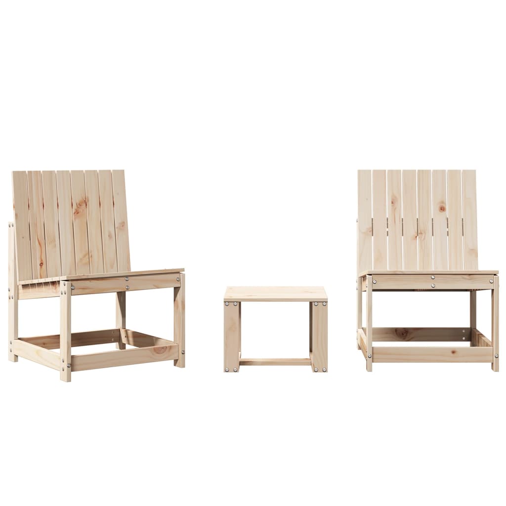3-delige Loungeset massief grenenhout is nu te koop bij PeponiXL, paradijselijk wonen!