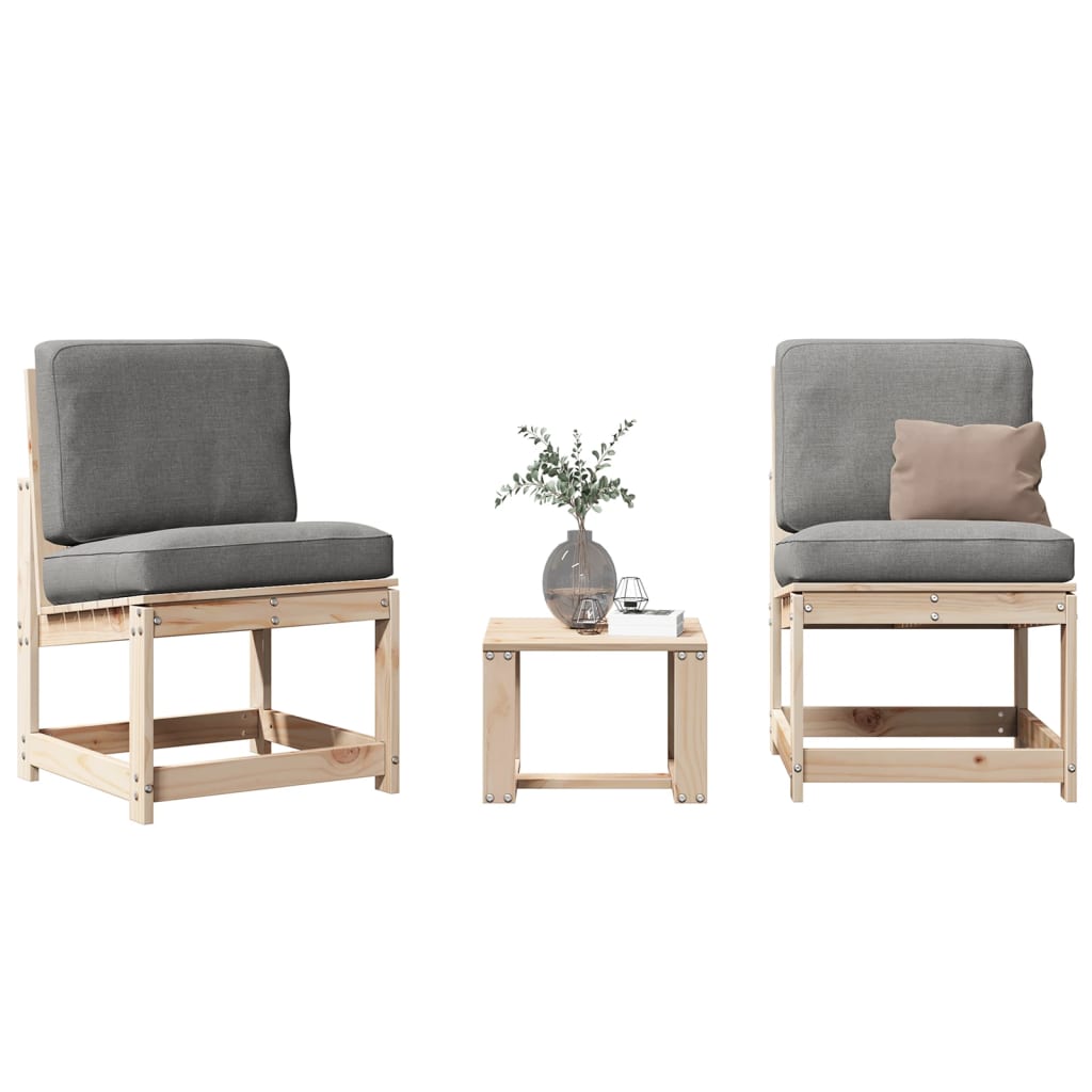 3-delige Loungeset massief grenenhout is nu te koop bij PeponiXL, paradijselijk wonen!
