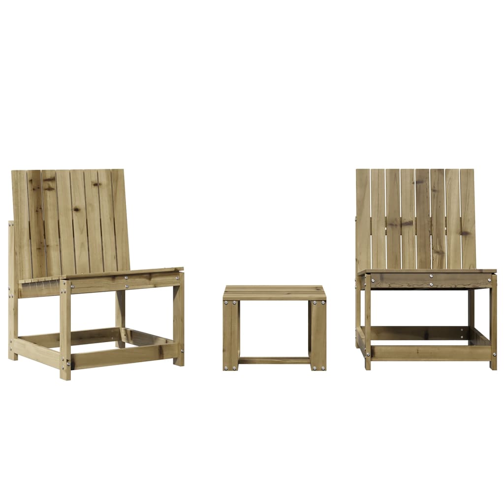 3-delige Loungeset geïmpregneerd grenenhout is nu te koop bij PeponiXL, paradijselijk wonen!
