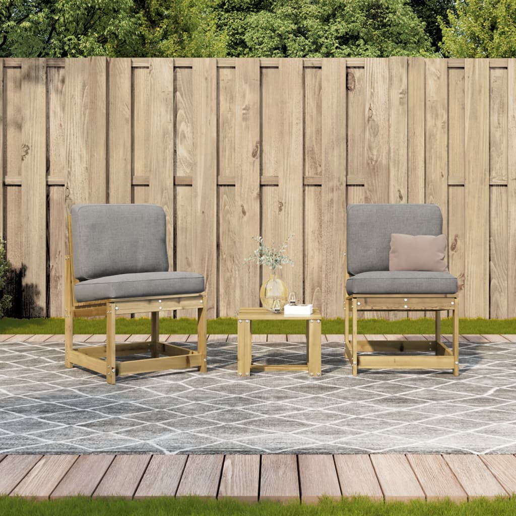 3-delige Loungeset geïmpregneerd grenenhout is nu te koop bij PeponiXL, paradijselijk wonen!