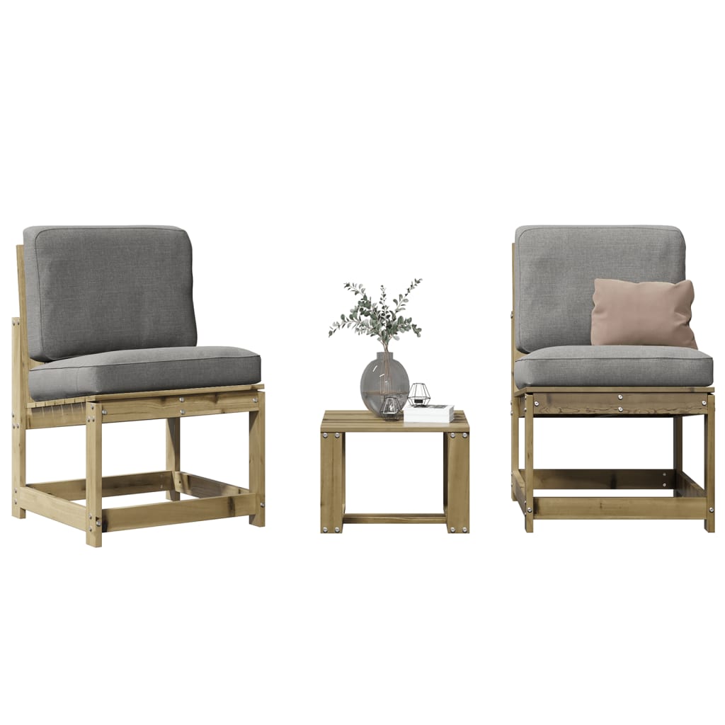 3-delige Loungeset geïmpregneerd grenenhout is nu te koop bij PeponiXL, paradijselijk wonen!