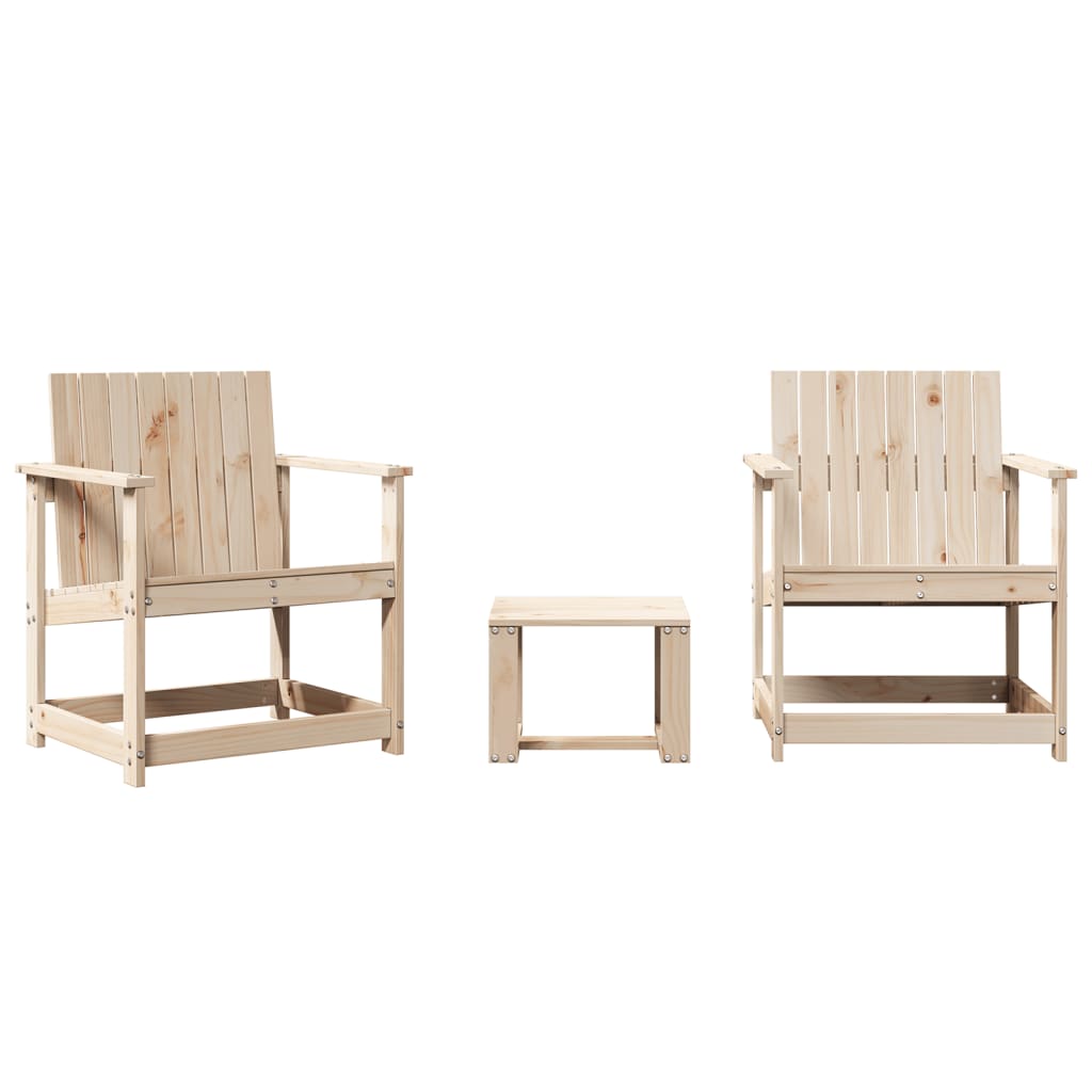 3-delige Loungeset massief grenenhout is nu te koop bij PeponiXL, paradijselijk wonen!