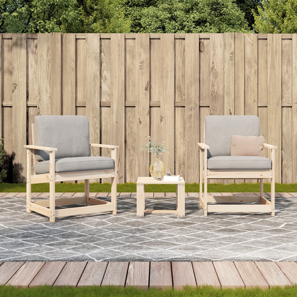 3-delige Loungeset massief grenenhout is nu te koop bij PeponiXL, paradijselijk wonen!