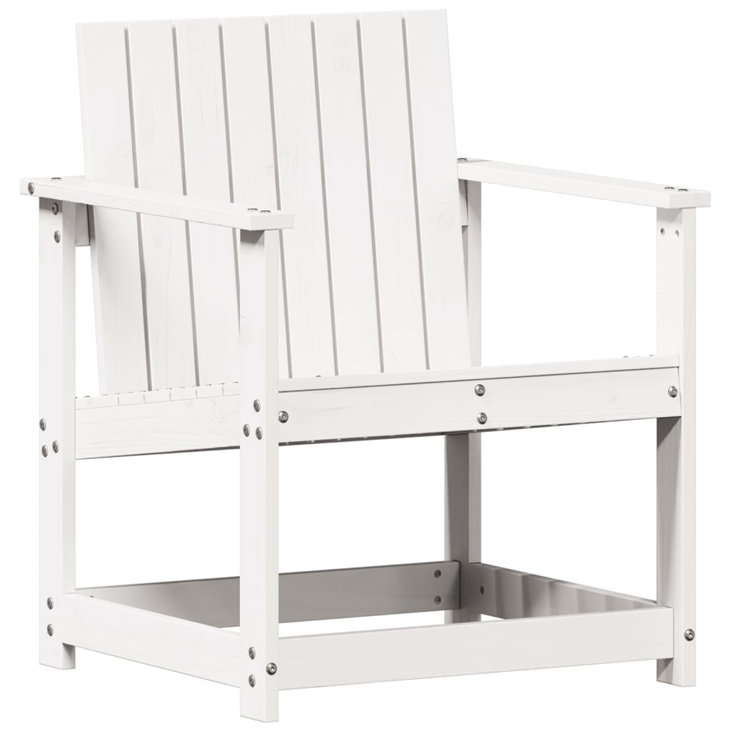 3-delige Loungeset massief grenenhout wit is nu te koop bij PeponiXL, paradijselijk wonen!