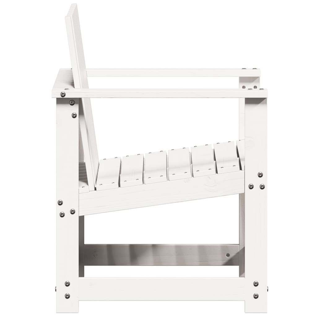 3-delige Loungeset massief grenenhout wit is nu te koop bij PeponiXL, paradijselijk wonen!