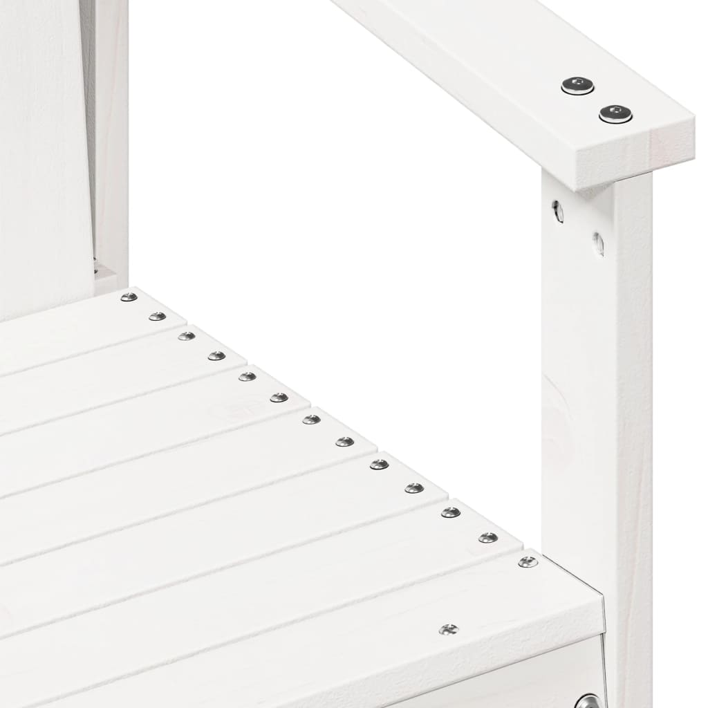 3-delige Loungeset massief grenenhout wit is nu te koop bij PeponiXL, paradijselijk wonen!