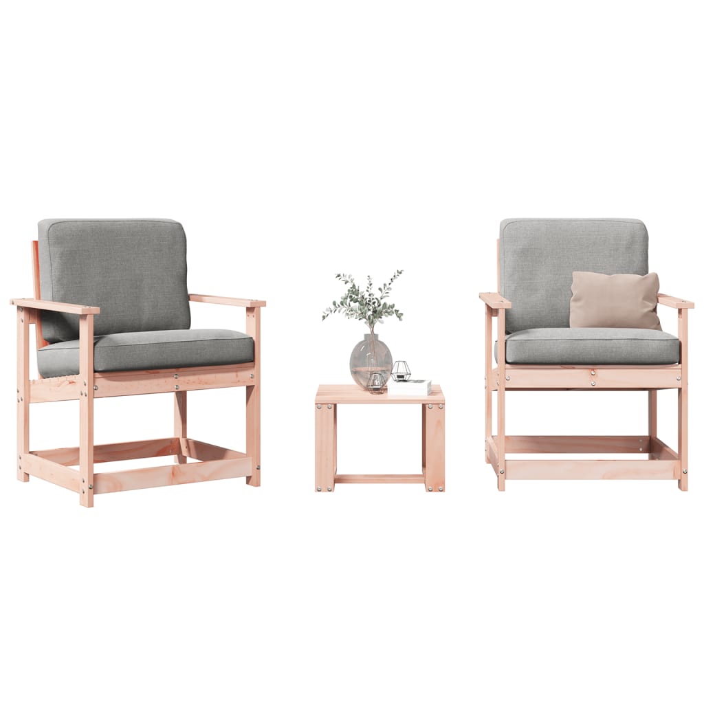 3-delige Loungeset massief douglashout is nu te koop bij PeponiXL, paradijselijk wonen!