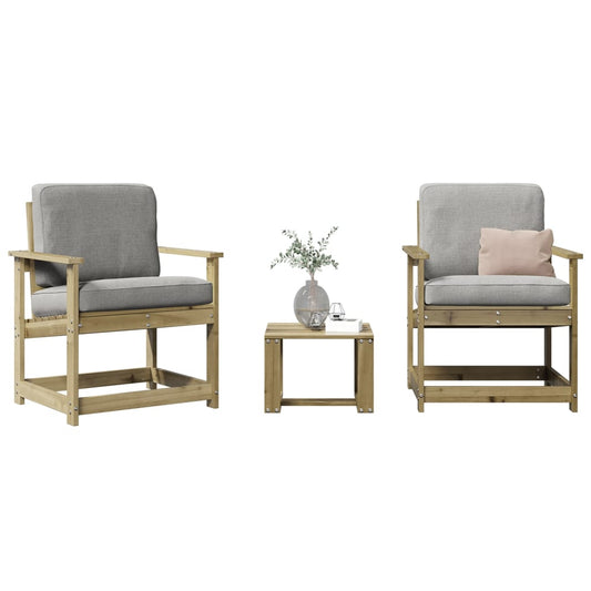 3-delige Loungeset geïmpregneerd grenenhout is nu te koop bij PeponiXL, paradijselijk wonen!