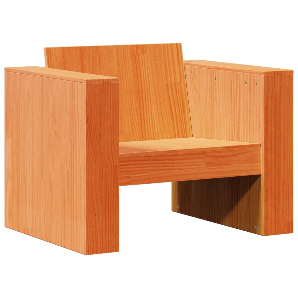 Tuinbank 79x60x62 cm massief grenenhout wasbruin is nu te koop bij PeponiXL, paradijselijk wonen!