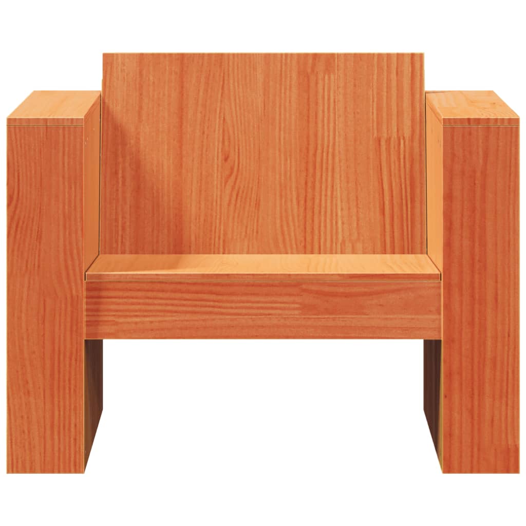 Tuinbank 79x60x62 cm massief grenenhout wasbruin is nu te koop bij PeponiXL, paradijselijk wonen!
