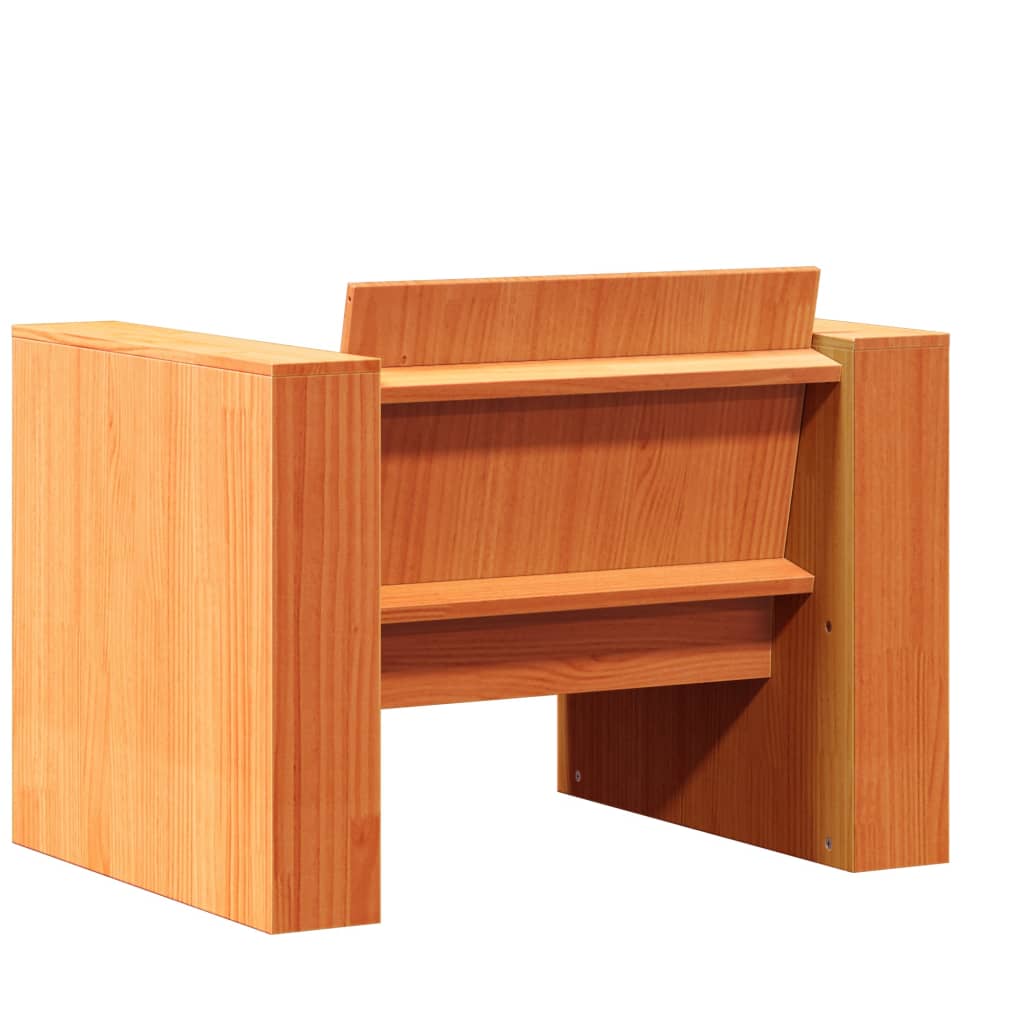 Tuinbank 79x60x62 cm massief grenenhout wasbruin is nu te koop bij PeponiXL, paradijselijk wonen!