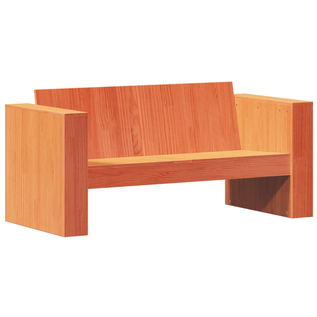 Tuinbank 2-zits 134x60x62 cm massief grenenhout wasbruin is nu te koop bij PeponiXL, paradijselijk wonen!