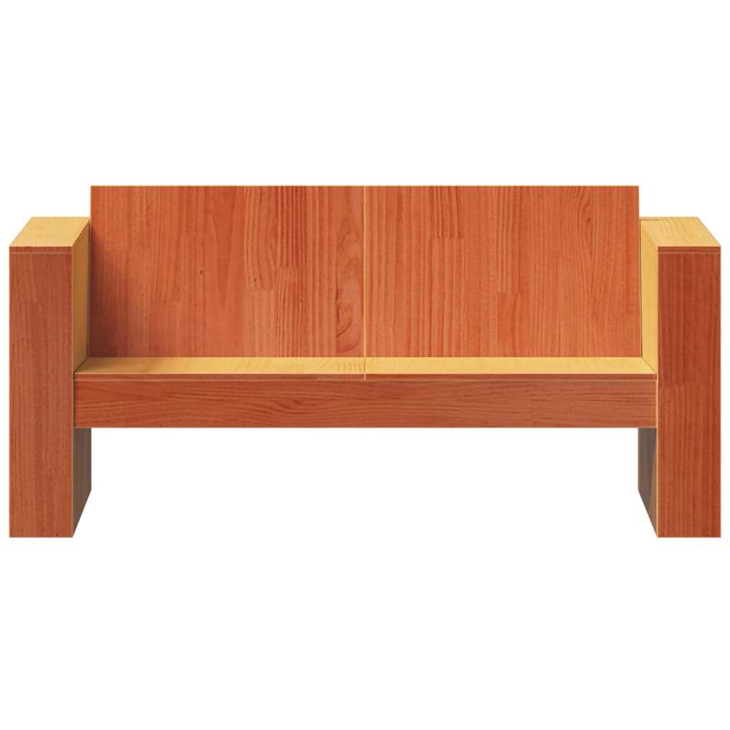 Tuinbank 2-zits 134x60x62 cm massief grenenhout wasbruin is nu te koop bij PeponiXL, paradijselijk wonen!