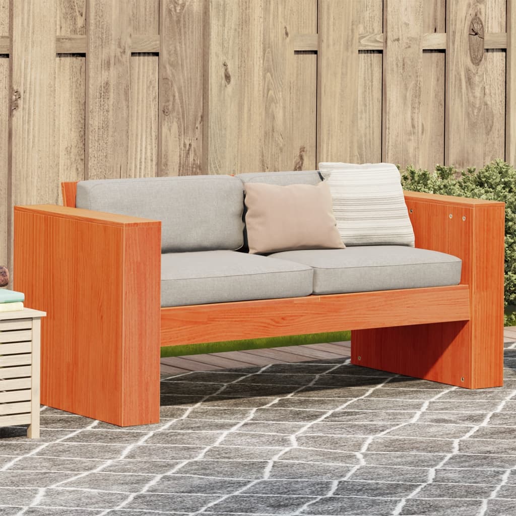 Tuinbank 2-zits 134x60x62 cm massief grenenhout wasbruin is nu te koop bij PeponiXL, paradijselijk wonen!
