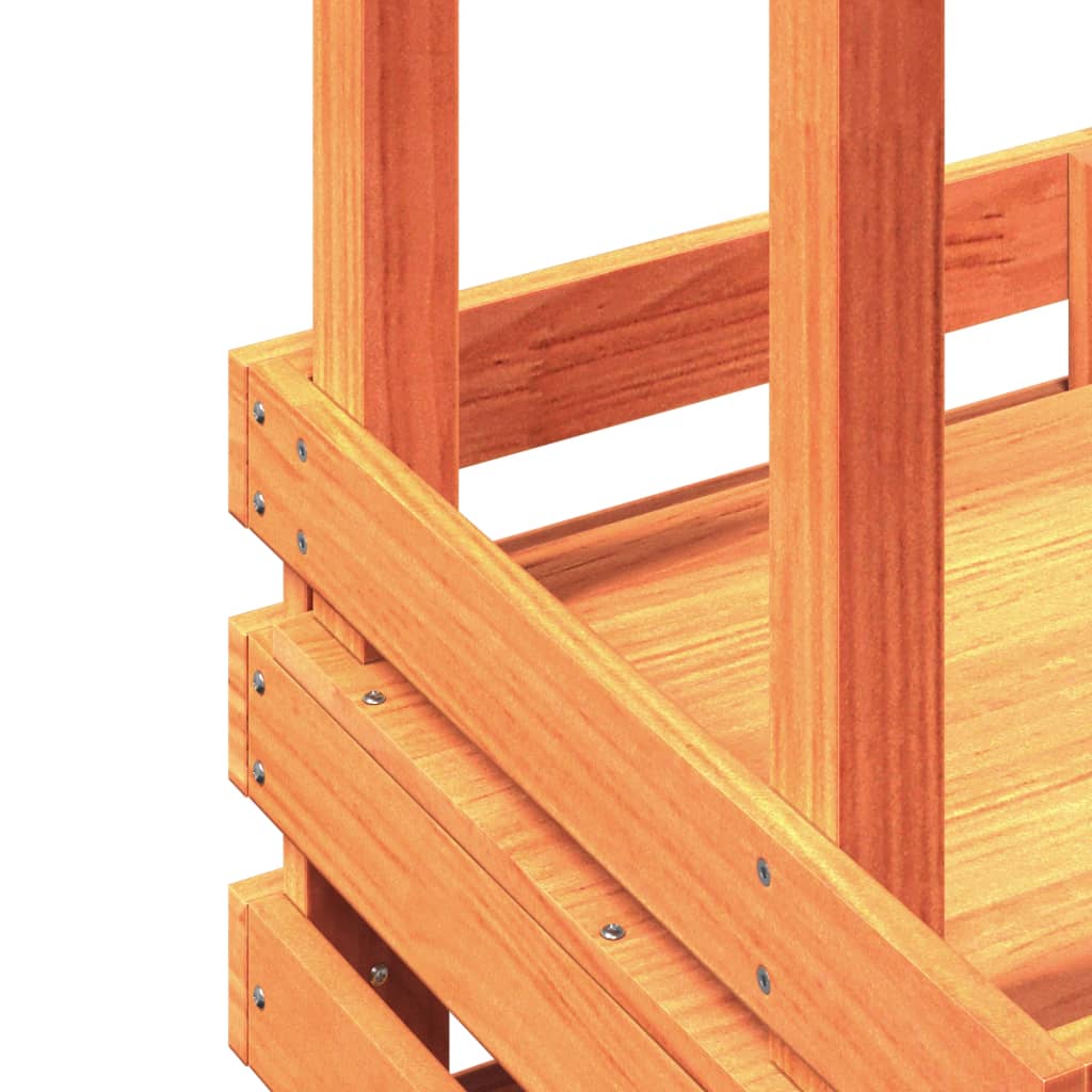 Tuinbartafel met dak bruin 112,5x57x195,5 cm massief hout is nu te koop bij PeponiXL, paradijselijk wonen!