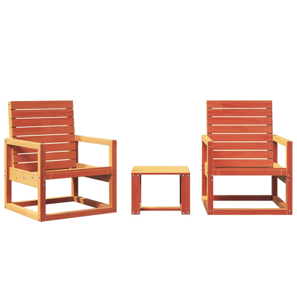 3-delige Loungeset massief grenenhout wasbruin is nu te koop bij PeponiXL, paradijselijk wonen!