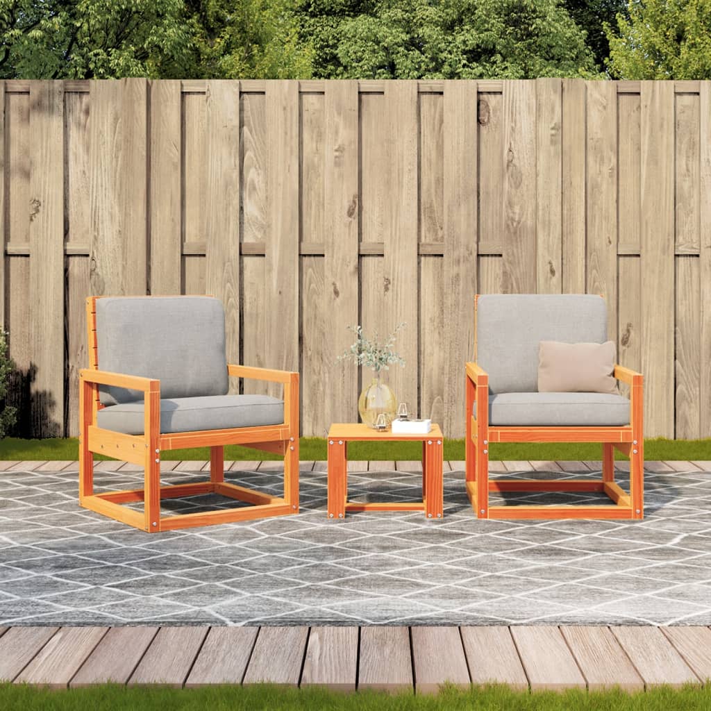 3-delige Loungeset massief grenenhout wasbruin is nu te koop bij PeponiXL, paradijselijk wonen!