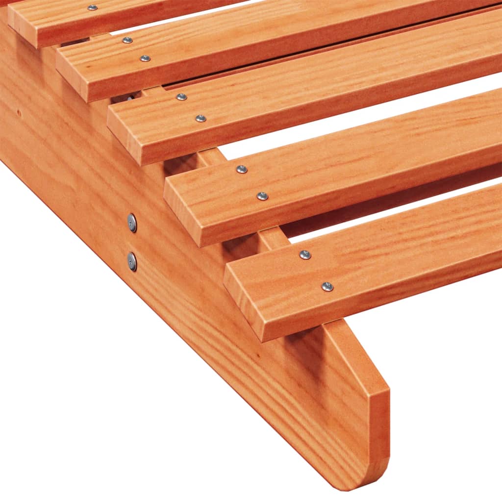Ligbed 205x80x31,5 cm massief grenenhout wasbruin is nu te koop bij PeponiXL, paradijselijk wonen!