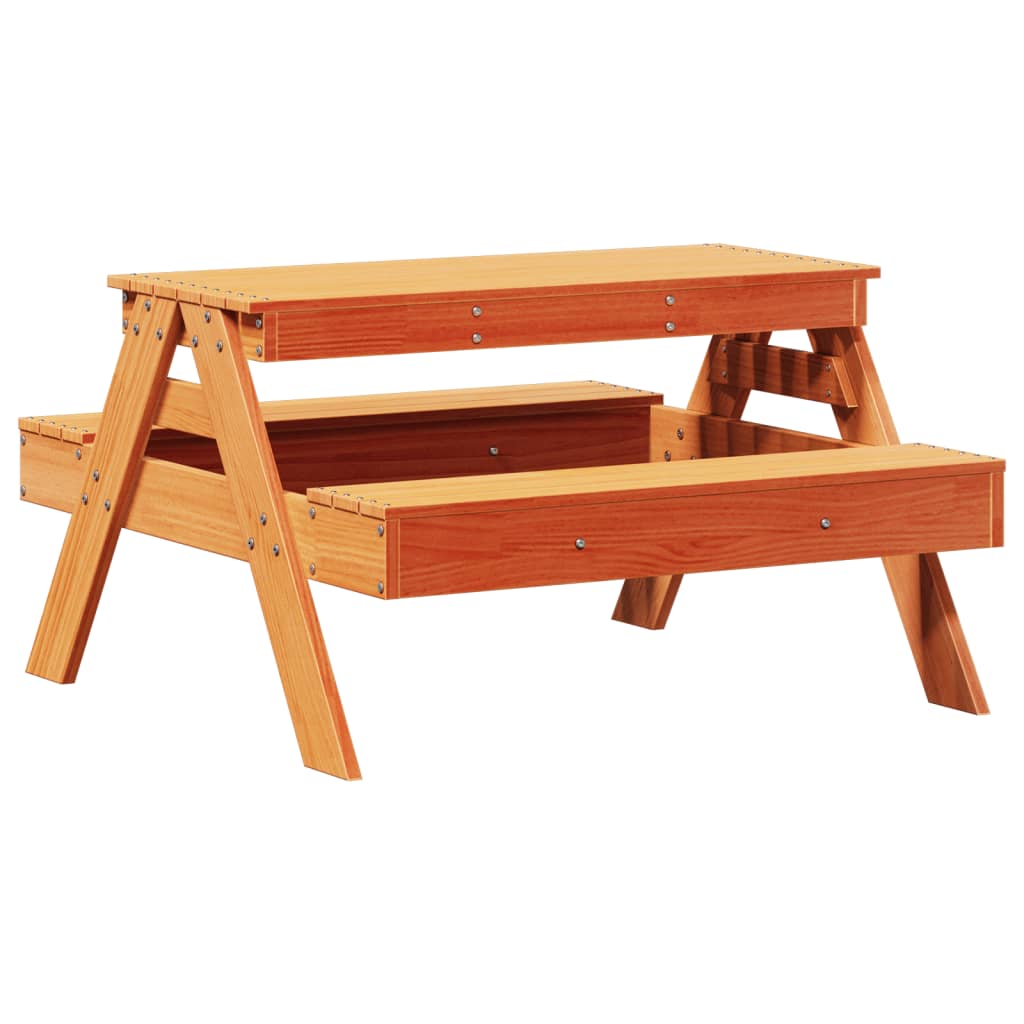 Picknicktafel voor kinderen 88x97x52 cm grenenhout wasbruin is nu te koop bij PeponiXL, paradijselijk wonen!