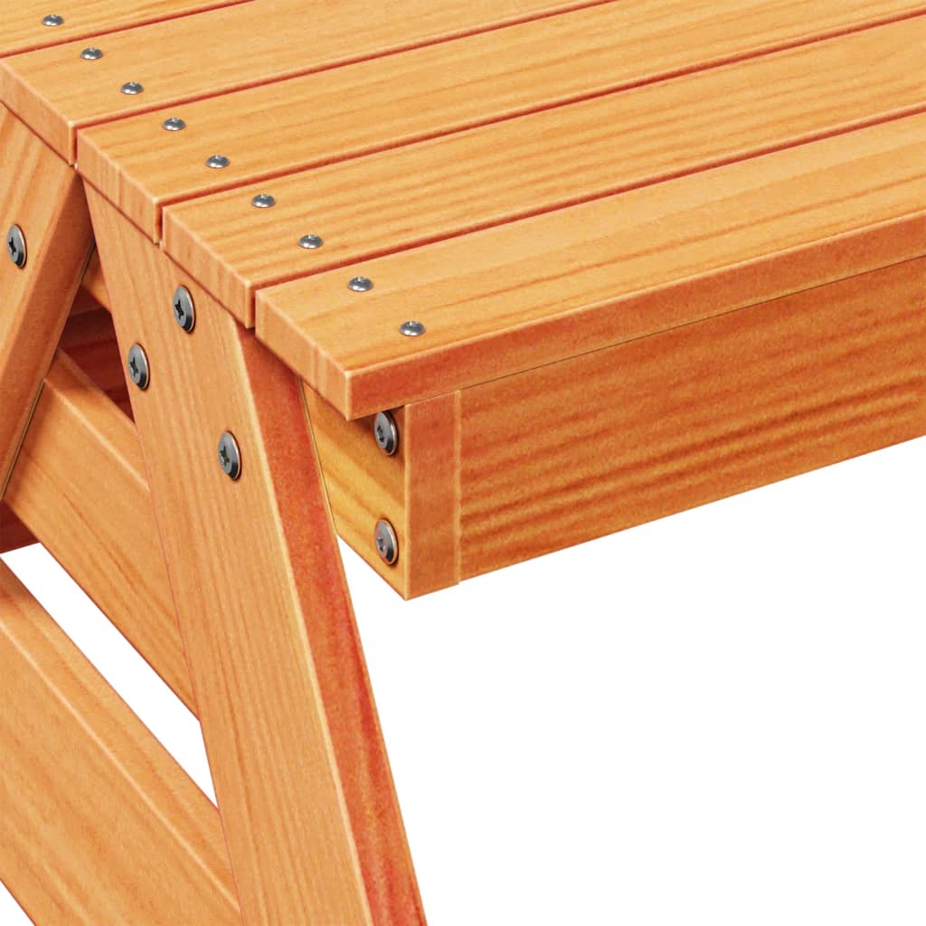 Picknicktafel voor kinderen 88x97x52 cm grenenhout wasbruin is nu te koop bij PeponiXL, paradijselijk wonen!