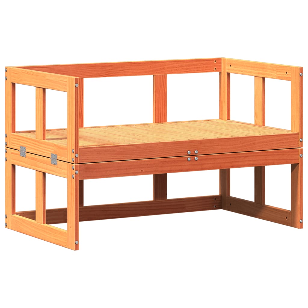 Tuinbank verlengbaar massief grenenhout wasbruin is nu te koop bij PeponiXL, paradijselijk wonen!