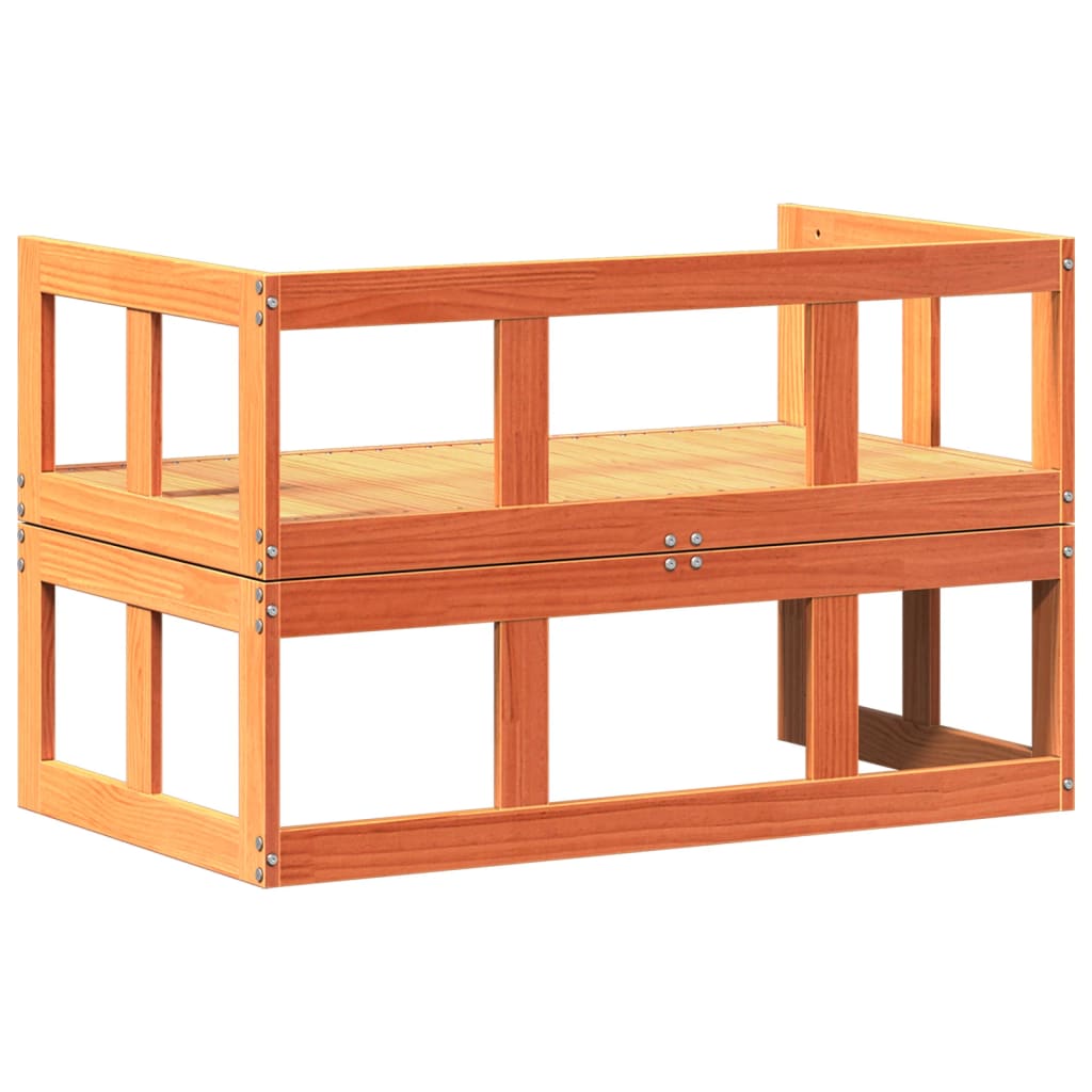 Tuinbank verlengbaar massief grenenhout wasbruin is nu te koop bij PeponiXL, paradijselijk wonen!