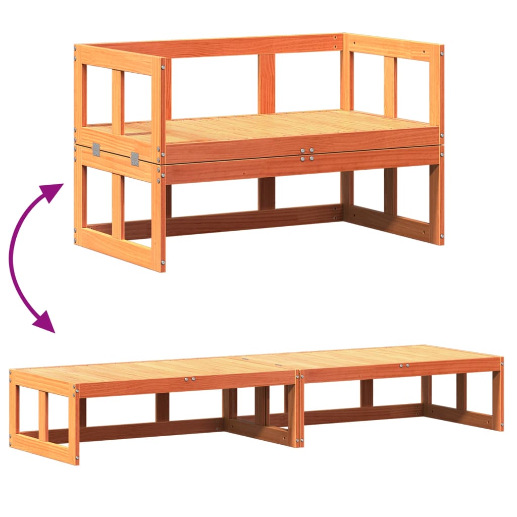 Tuinbank verlengbaar massief grenenhout wasbruin is nu te koop bij PeponiXL, paradijselijk wonen!